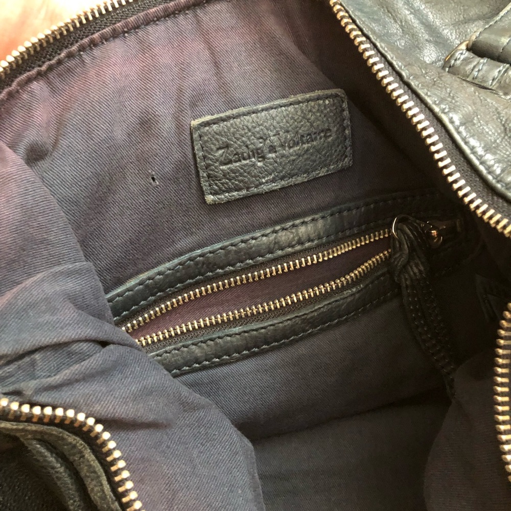 Dark blue Zadig & Voltaire leather bag - Picture 6 of 9